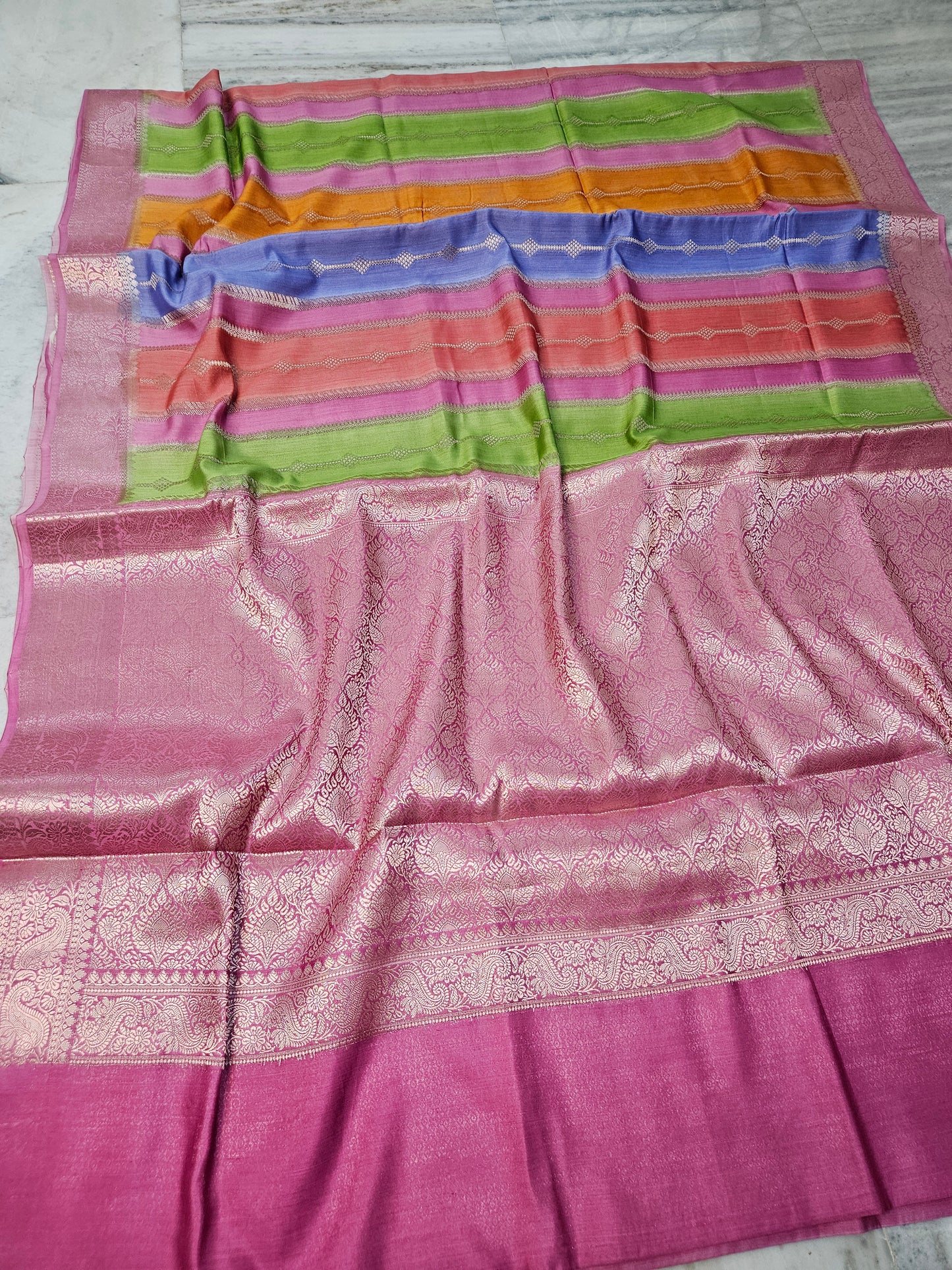 Pure Chiniya Silk Rangkat Banarasi Saree