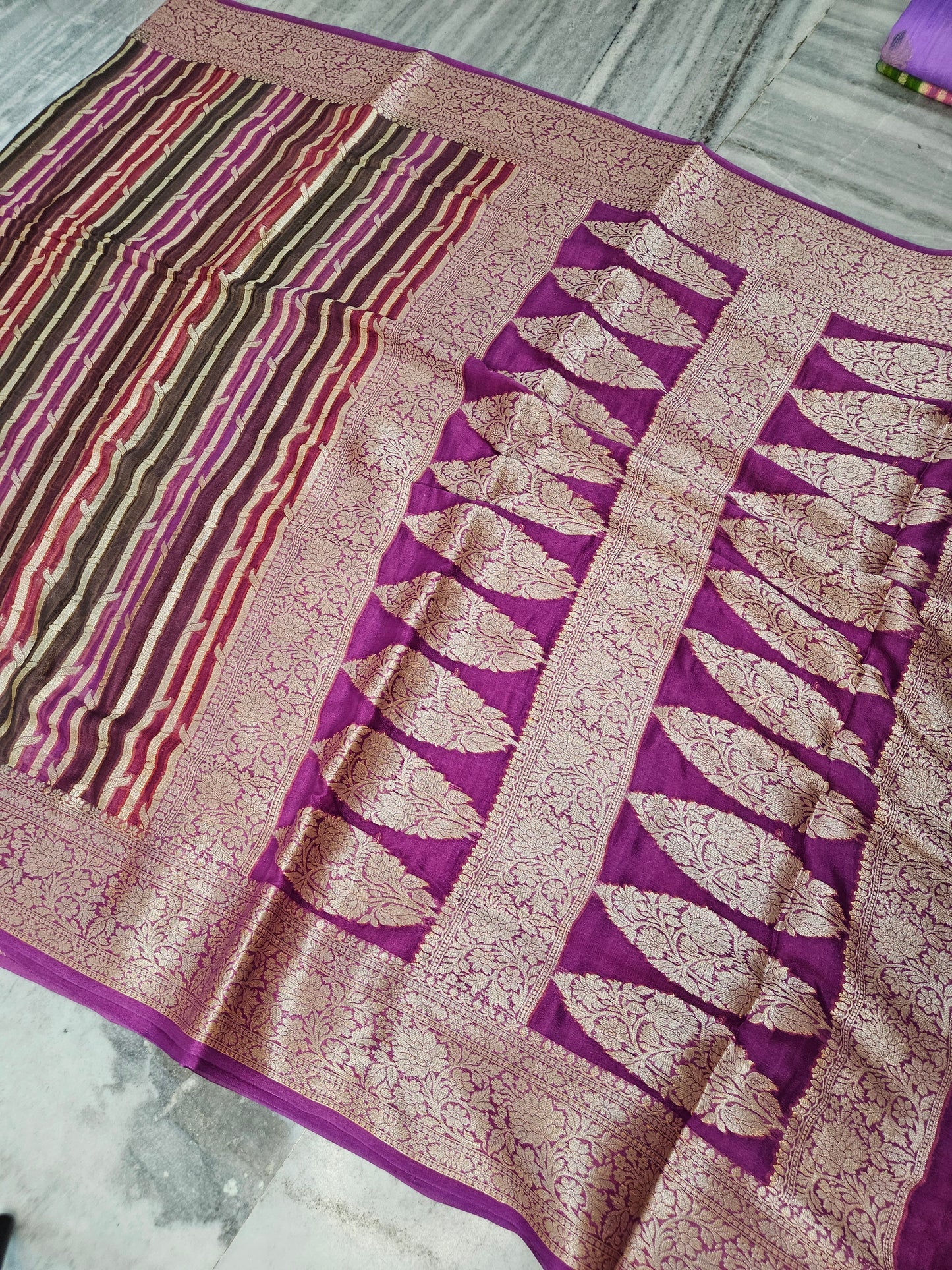 Rangkat Pure Chiffon Banarasi Saree
