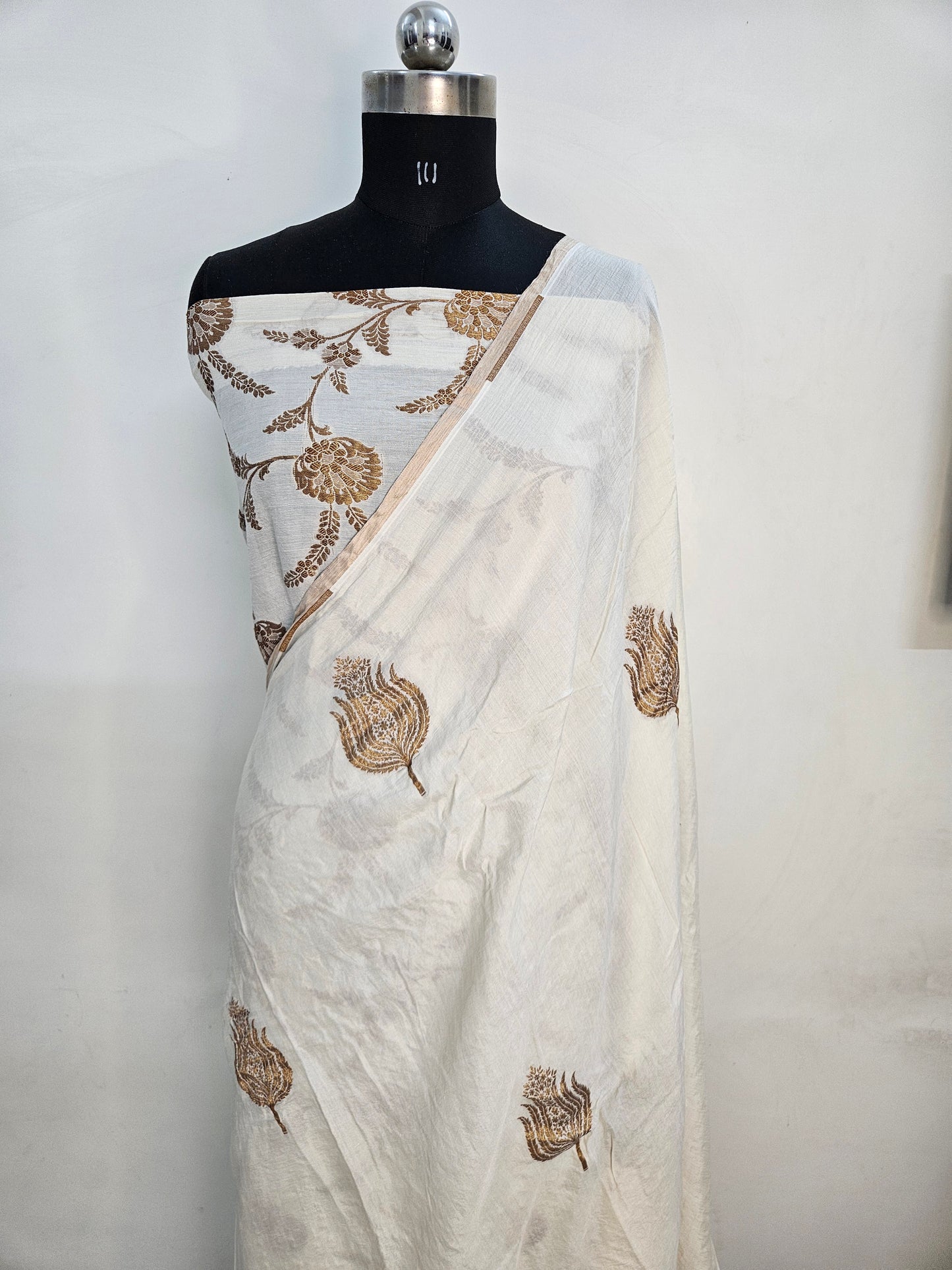 handloom pure natural tussar silk banarasi saree
