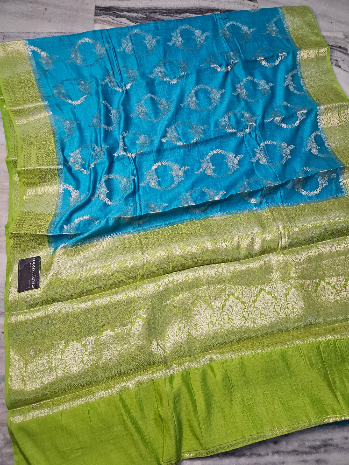 Pure Chiniya Silk Banarasi Jungla Work Saree