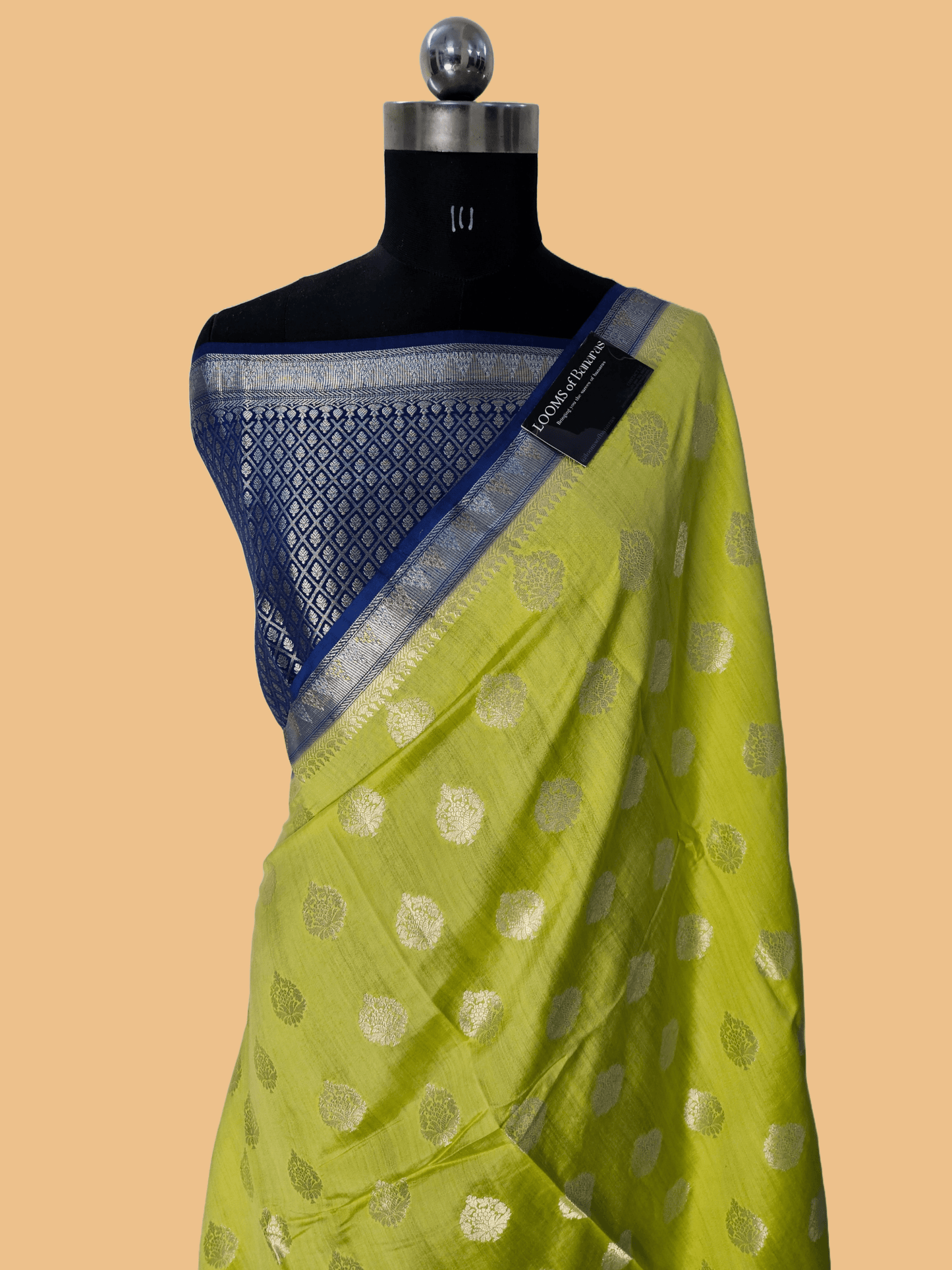 Pure Chiniya Silk Banarasi Buta Weaving Saree in Lime